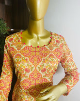 Cream printed kurti - kasumi.in